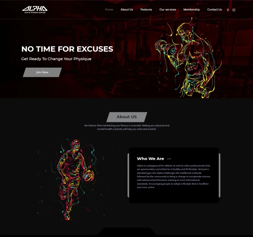 Gym and Fitness Website