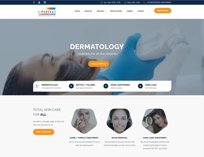 Dermatologist Website