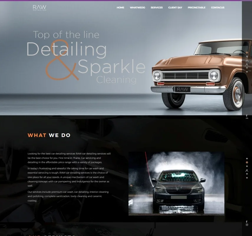 Car Wash website