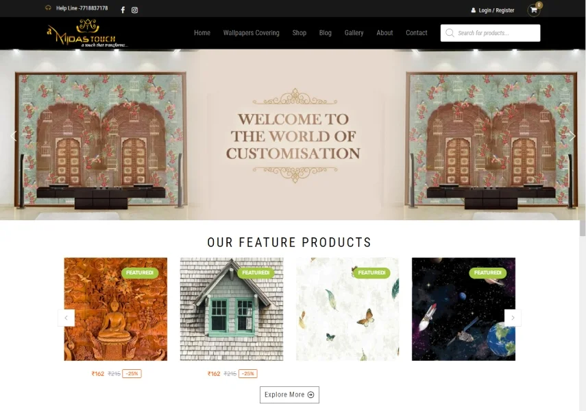 Custom Wallpaper Website