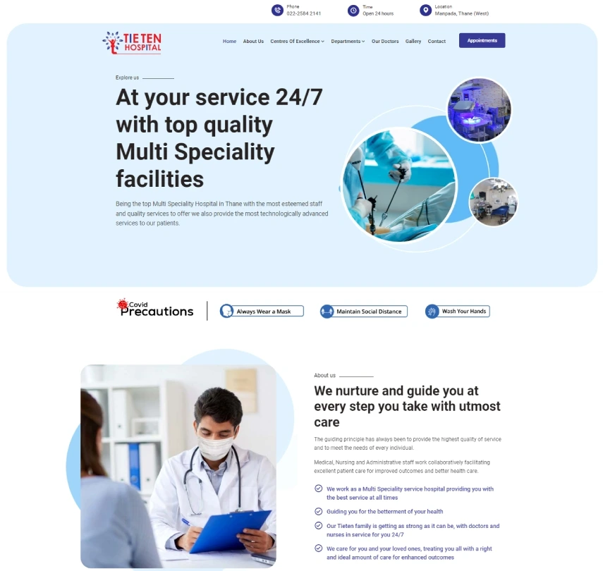 Hospital Website