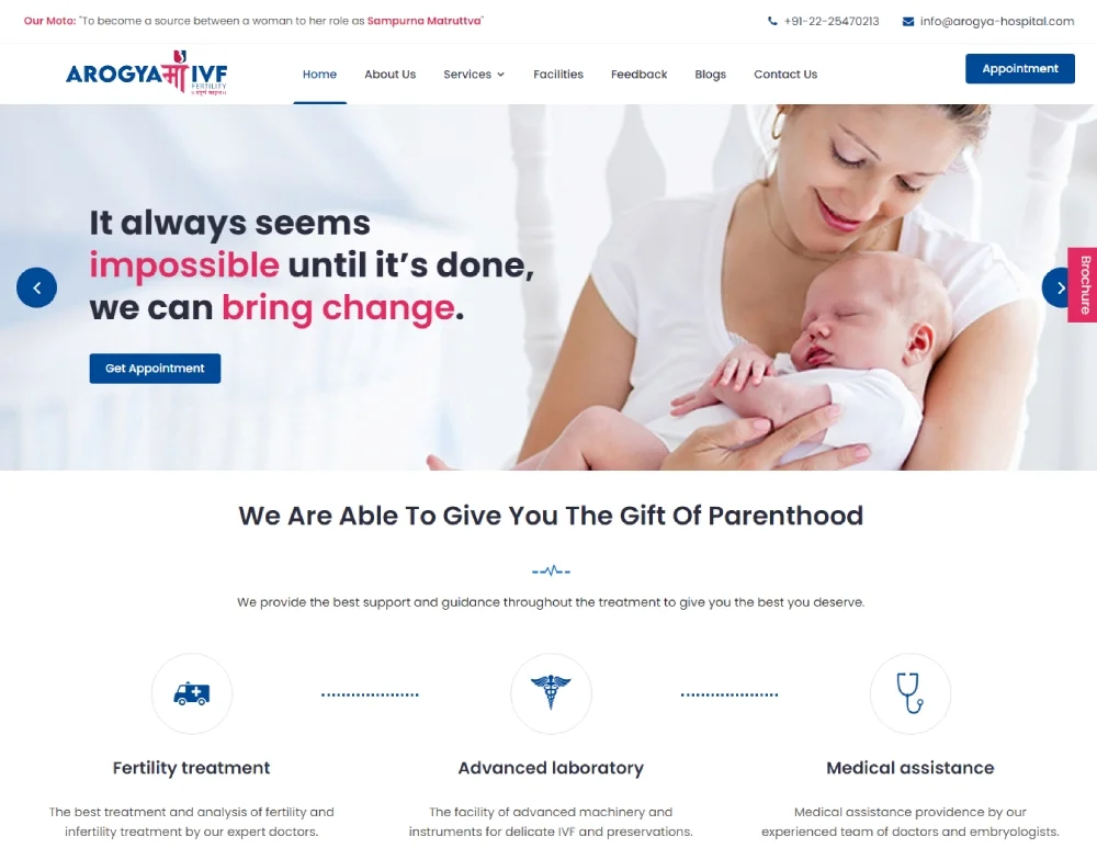 IVF Hospital Website